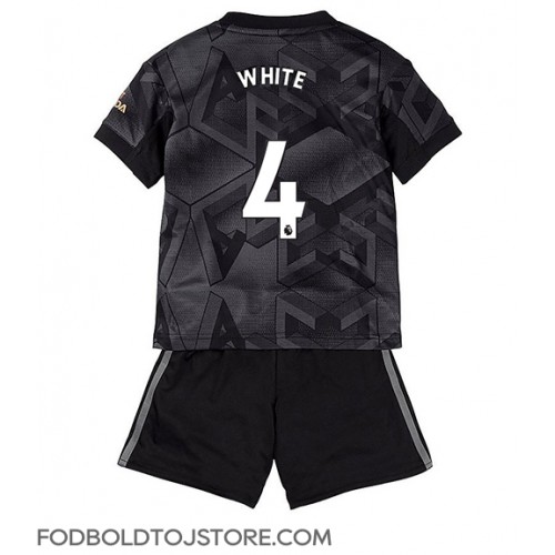 Arsenal Benjamin White #4 Udebanesæt Børn 2022-23 Kortærmet (+ Korte bukser)